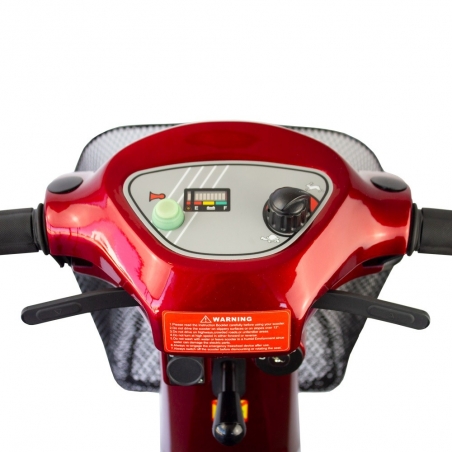 Scooter électrique à 4 roues, Auton. 34 km, Siège pivotant et pliable, 12V, Gris, Piscis