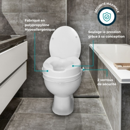 Rehausseur WC clipper IV pour les toilettes - Maintien à domicile