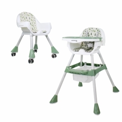 Chaise haute 2 en 1 |Roues...