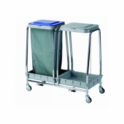 Chariot à linge chromé pour...