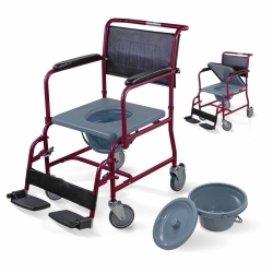 Chaise percée à roulettes |...