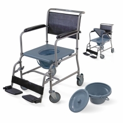 Chaise percée à roulettes |...